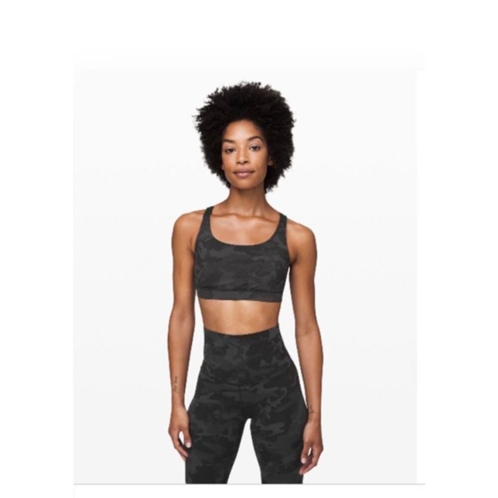 Lululemon Energy Bra Medium Support Size 10 Incognito Camo